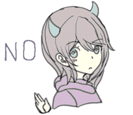 horn girls 2 sticker #10810610