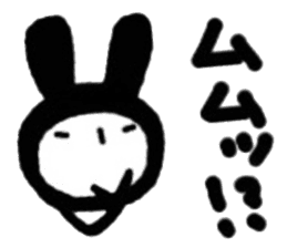 bluff black rabbit 2 sticker #10812207