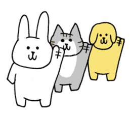 Cute funny animals sticker #10812297