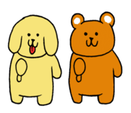 Cute funny animals sticker #10812299