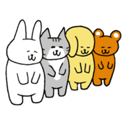Cute funny animals sticker #10812301