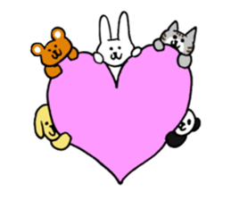 Cute funny animals sticker #10812304