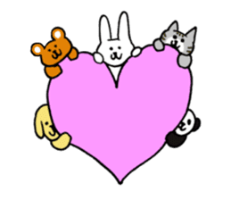Cute funny animals sticker #10812304