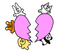 Cute funny animals sticker #10812305