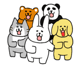 Cute funny animals sticker #10812311