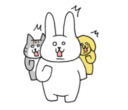 Cute funny animals sticker #10812314