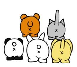 Cute funny animals sticker #10812315