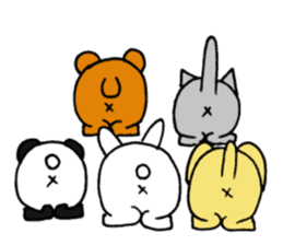 Cute funny animals sticker #10812315