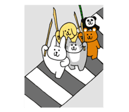 Cute funny animals sticker #10812316