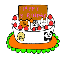 Cute funny animals sticker #10812317