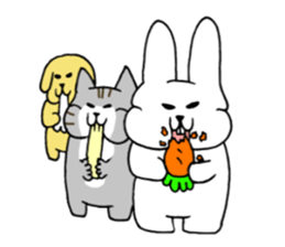 Cute funny animals sticker #10812318