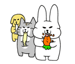Cute funny animals sticker #10812318