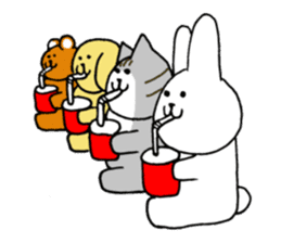 Cute funny animals sticker #10812319