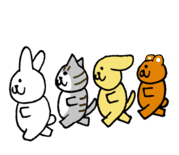 Cute funny animals sticker #10812320