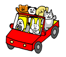 Cute funny animals sticker #10812323