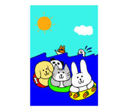 Cute funny animals sticker #10812334