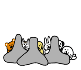 Cute funny animals sticker #10812335