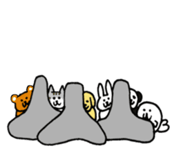 Cute funny animals sticker #10812335