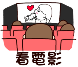 cute girl and dog 2 sticker #10812744