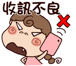 cute girl and dog 2 sticker #10812762