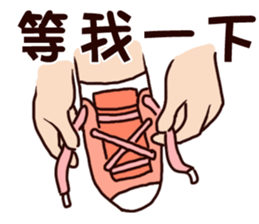 cute girl and dog 2 sticker #10812765