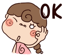 cute girl and dog 2 sticker #10812766