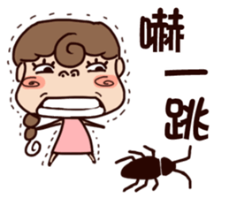 cute girl and dog 2 sticker #10812771