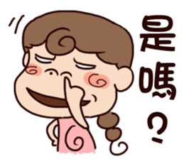 cute girl and dog 2 sticker #10812772