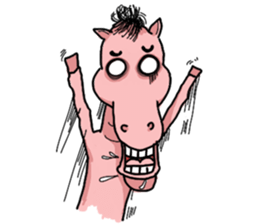 Rocky, the pink horse sticker #10814346