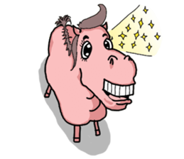 Rocky, the pink horse sticker #10814348