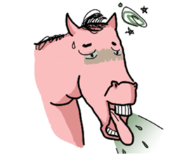 Rocky, the pink horse sticker #10814349