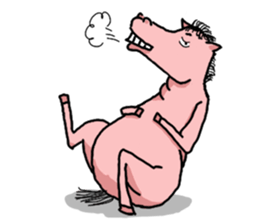Rocky, the pink horse sticker #10814353