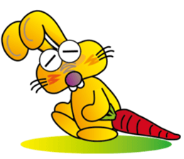 TWO TEETH RABBIT sticker #10815459