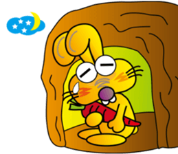 TWO TEETH RABBIT sticker #10815470