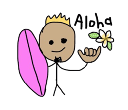 ALOHA stick boy sticker #10815976
