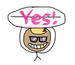 ALOHA stick boy sticker #10815982