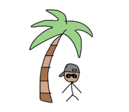ALOHA stick boy sticker #10815983