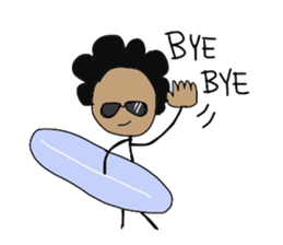 ALOHA stick boy sticker #10815985