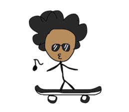 ALOHA stick boy sticker #10815988