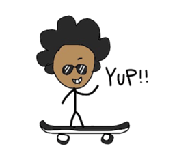 ALOHA stick boy sticker #10816000