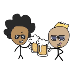 ALOHA stick boy sticker #10816001