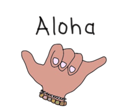 ALOHA stick boy sticker #10816003
