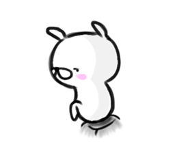 Brush rabbit ! sticker #10818715