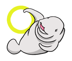 Perfectly round Manatee sticker #10818896