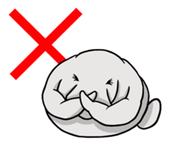 Perfectly round Manatee sticker #10818897