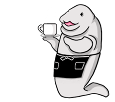 Perfectly round Manatee sticker #10818901