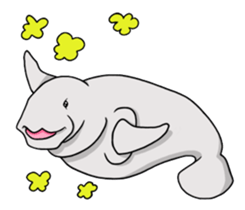 Perfectly round Manatee sticker #10818902