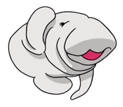 Perfectly round Manatee sticker #10818904