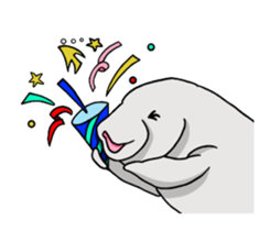 Perfectly round Manatee sticker #10818907