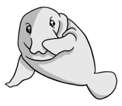 Perfectly round Manatee sticker #10818909